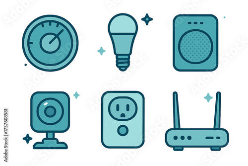 Collection of modern electronic devices