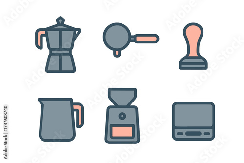 Coffee brewing tools collection
