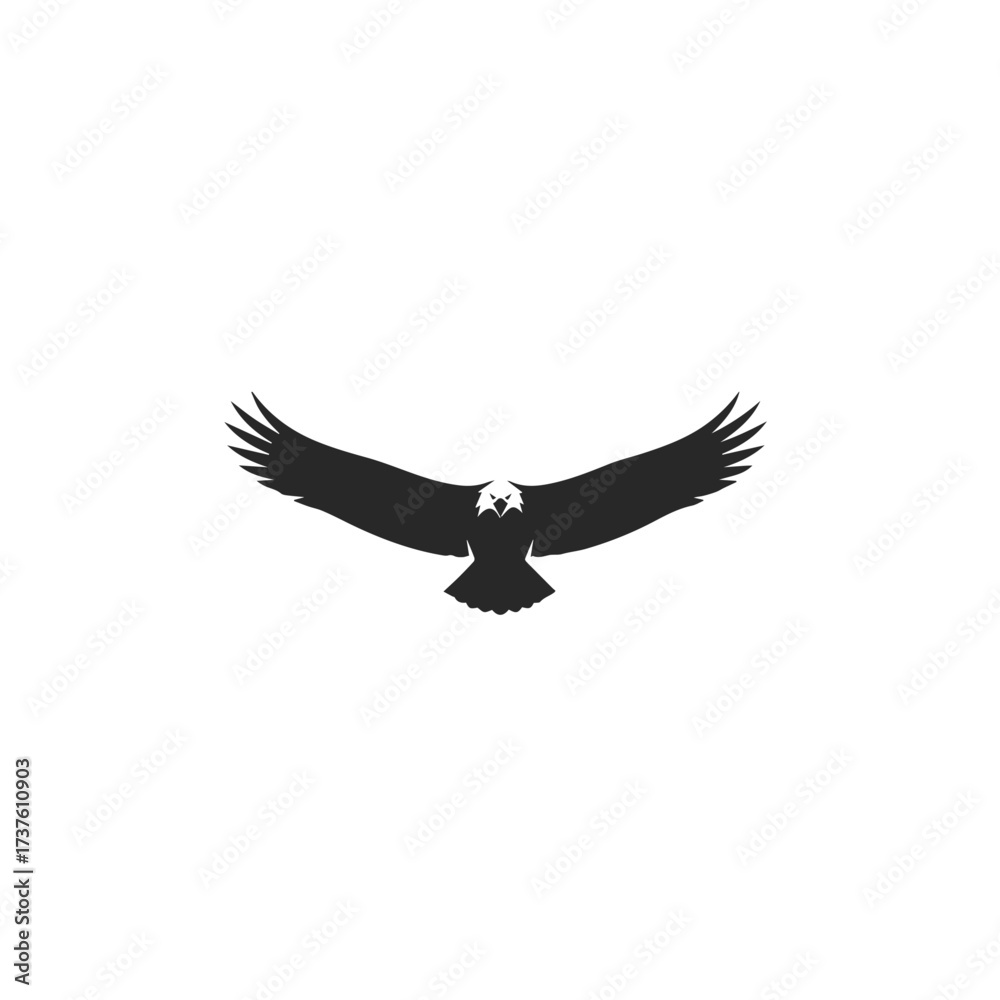 Fototapeta premium Majestic Eagle Silhouette in Flight.