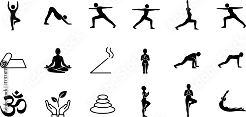 yoga icon illustration