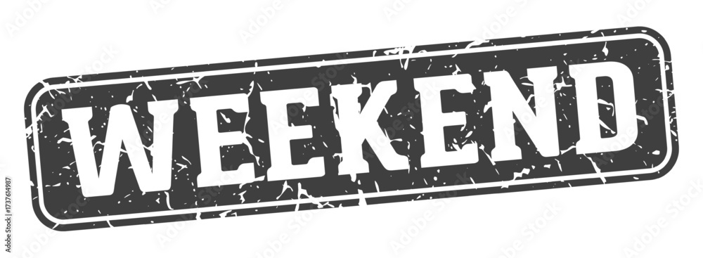 Fototapeta premium weekend rectangular sign. weekend stamp