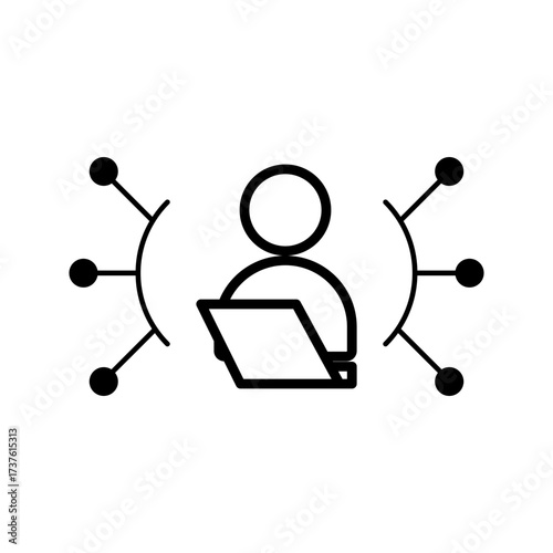  projec manager icon . vector illustration, pictogram isolated on white background. color editable