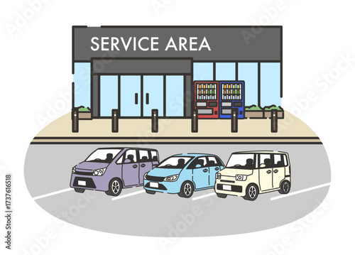 サービスエリア 駐車場付き