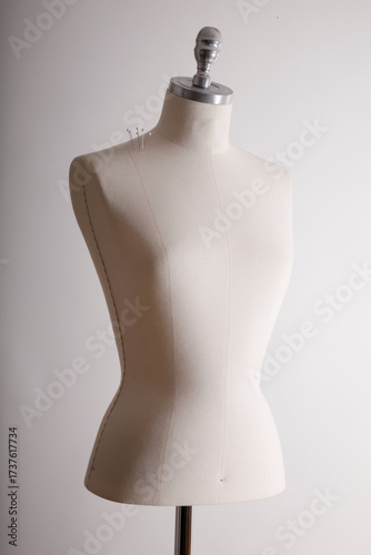 Dressmaker's Mannequin on White Background