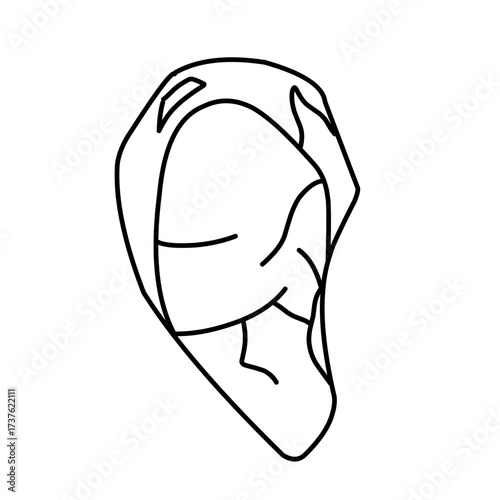 hand drawn raw meat icon
