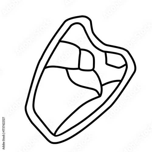 hand drawn raw meat icon