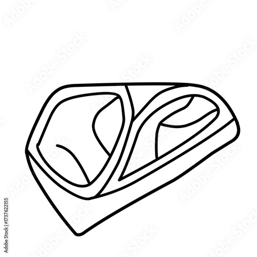hand drawn raw meat icon