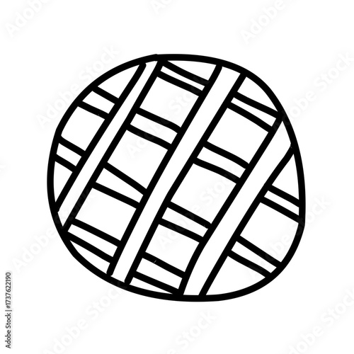 hand drawn raw meat icon
