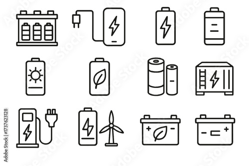 Container vector storage icon icons wind station energy cells battery symbol