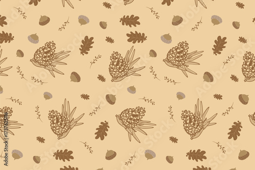 Luxurious, sophisticated illustrations with rich jewel tones And Metallic Accents, Thanksgiving Seamless Patterns for Table runners, high-end stationery, gift wrap, menu cards