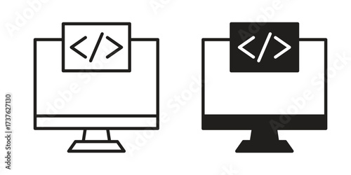 Front end icon art in black and white