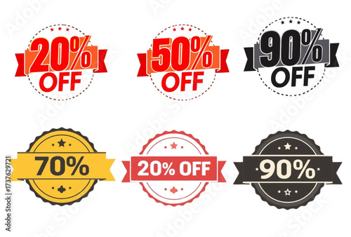 Set of iso certified and premium quality gold badges