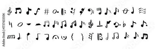 musical note symbol icon shape octave keys vector isolated vector illustration