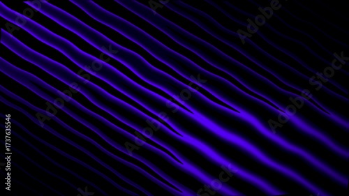Abstract Purple Neon Wave Lines Background with Futuristic Glow Effect