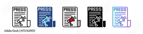 Press Release multiple icon