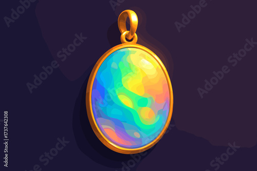 Glowing light vector opal tones smooth illustration glow layered simple pendant reflecting
