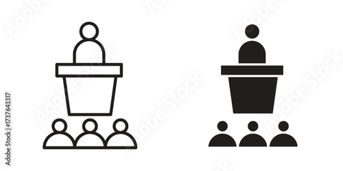 Lecture icon art in black and white