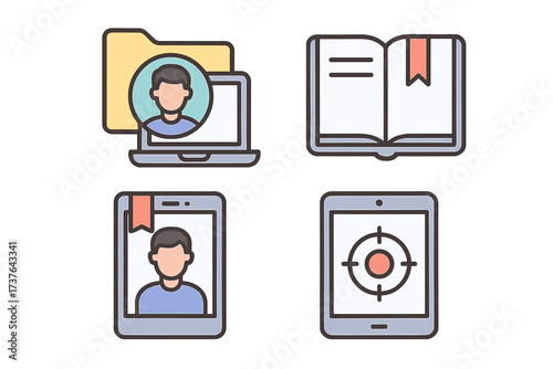 Digital learning resources and personal account management across various devices