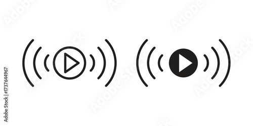 Livestream icon art in black and white