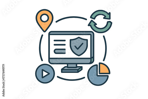 Digital security and data management system with interconnected online services