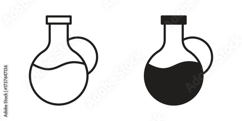 Massage oil icon art in black and white