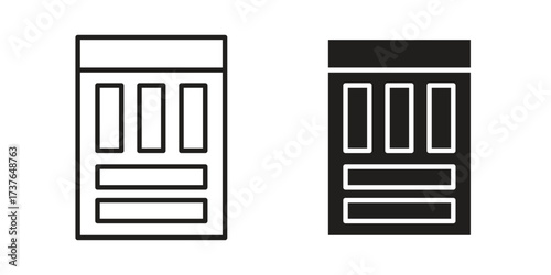 Mood board icon art in black and white