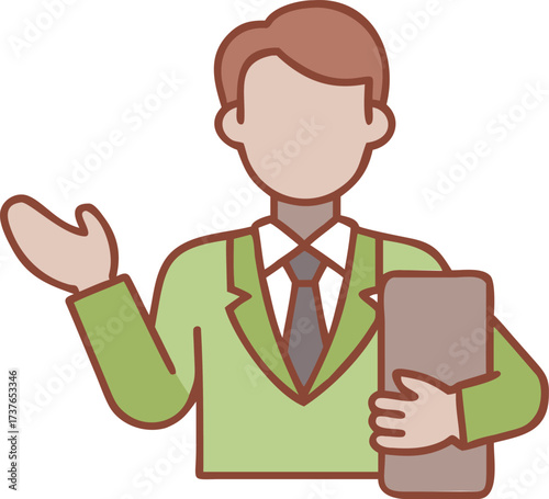 Business Professional or Consultant Giving a Presentation Icon