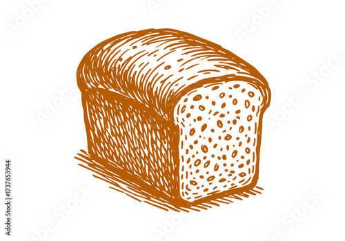 Bread hand drawn sketch sketch vector illustration