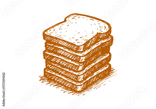 Bread hand drawn sketch sketch vector illustration