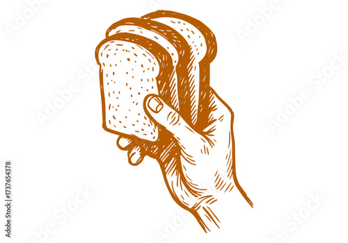 Bread hand drawn sketch sketch vector illustration