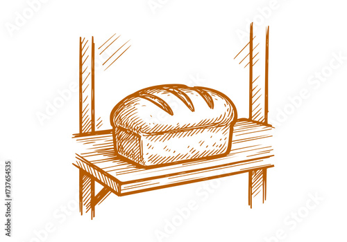 Bread hand drawn sketch sketch vector illustration
