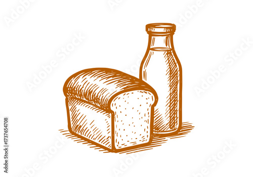 Bread hand drawn sketch sketch vector illustration