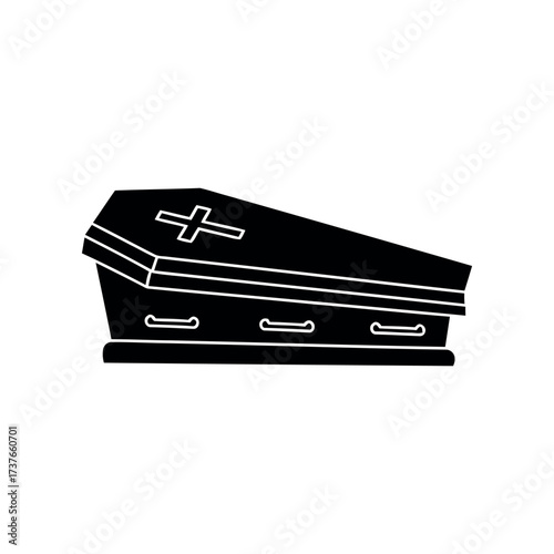 Coffin Icon – Halloween Grave Illustration