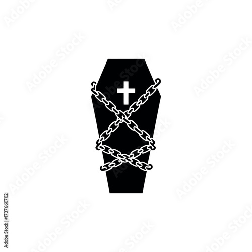 Coffin Icon – Halloween Grave Illustration
