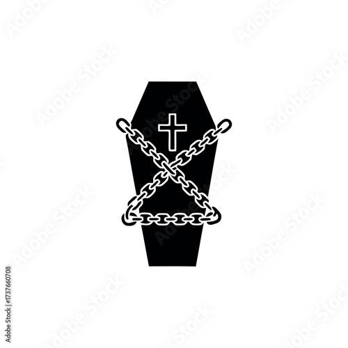 Coffin Icon – Halloween Grave Illustration