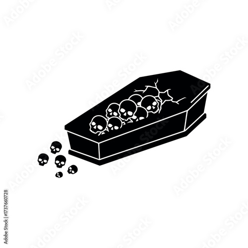 Coffin Icon – Halloween Grave Illustration