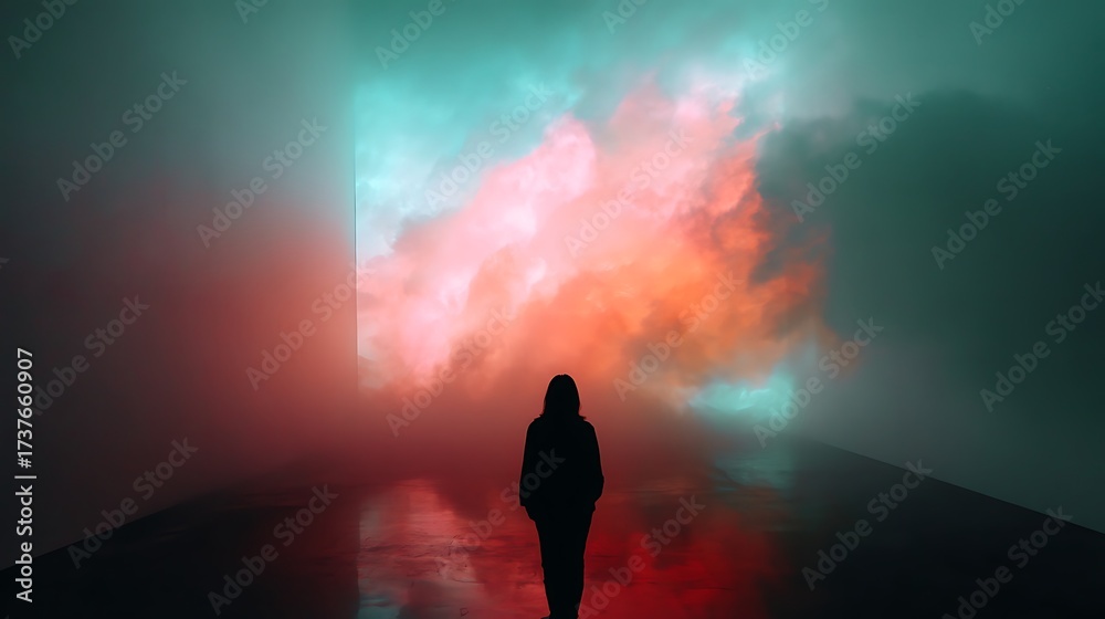 Fototapeta premium Silhouette at Ethereal Portal