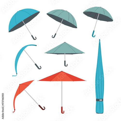 A collection of diverse umbrellas offering protection from the elements for various outdoor activities.