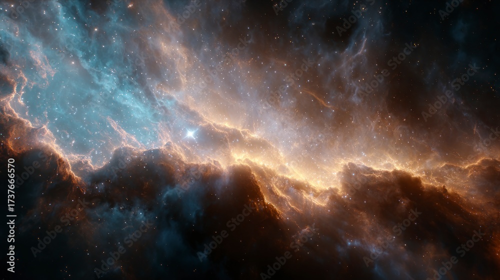 Fototapeta premium Abstract space nebula