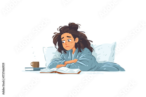 Woman pulling an all-nighter the night before the exa 1c7ed735-8dbb-4441-bcff-3ebfbf6ab920 gen z isolated