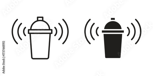 Shaker icon art in black and white