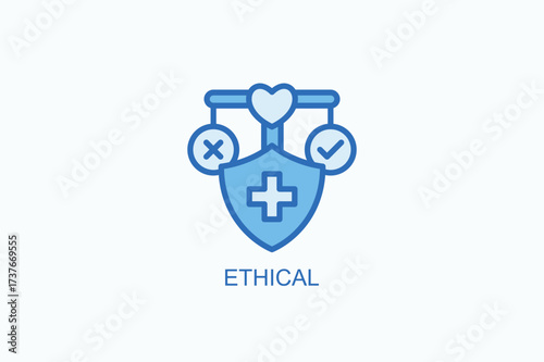 Ethical Icon Or Logo Isolated Vector Illustration