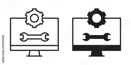 Software Engineering icon art in black and white