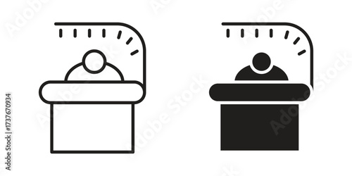 Solarium icon art in black and white