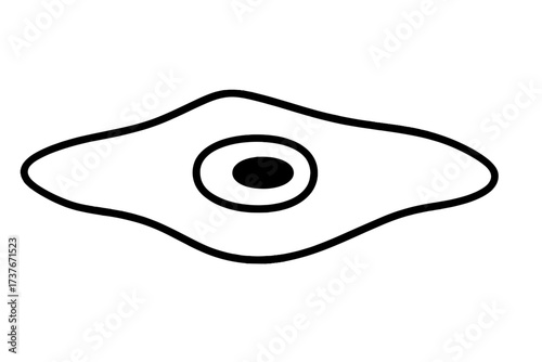 Simple graphic eye icon symbolizing vision, observation, and perception