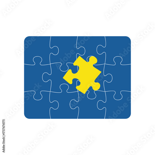 Stand out from the crowd with innovative solutions, a unique puzzle piece showcasing individuality and creative problem solving for business success