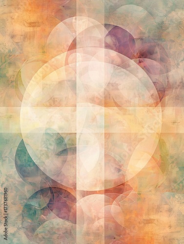 Layered translucent abstract background