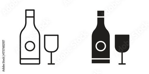 Vodka icon art in black and white