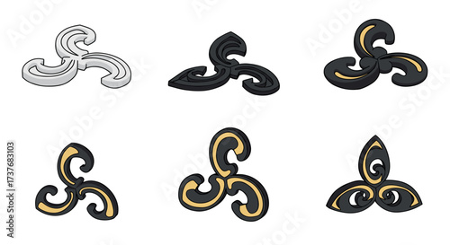 Elegantly styled celtic knot designs: intricate ornament patterns in 3d