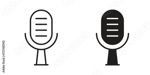 Voice recognition icon art in black and white